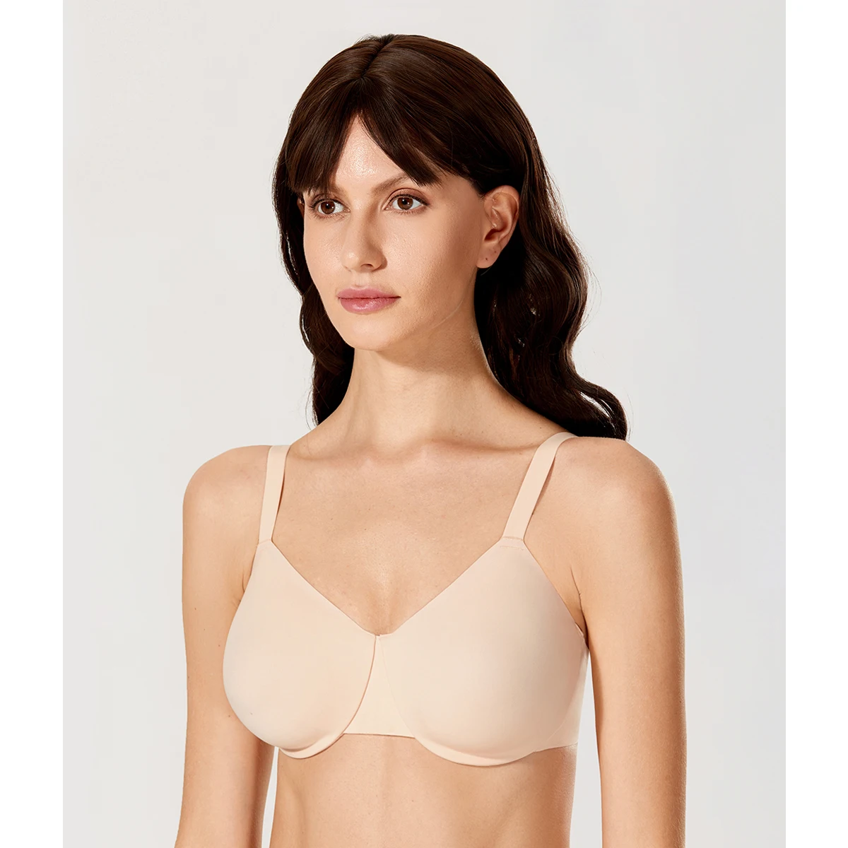 Women's Seamless Bra Full Coverage U Back Plus Size Unlined Comfort Underwire Underwear Big Breast E F G