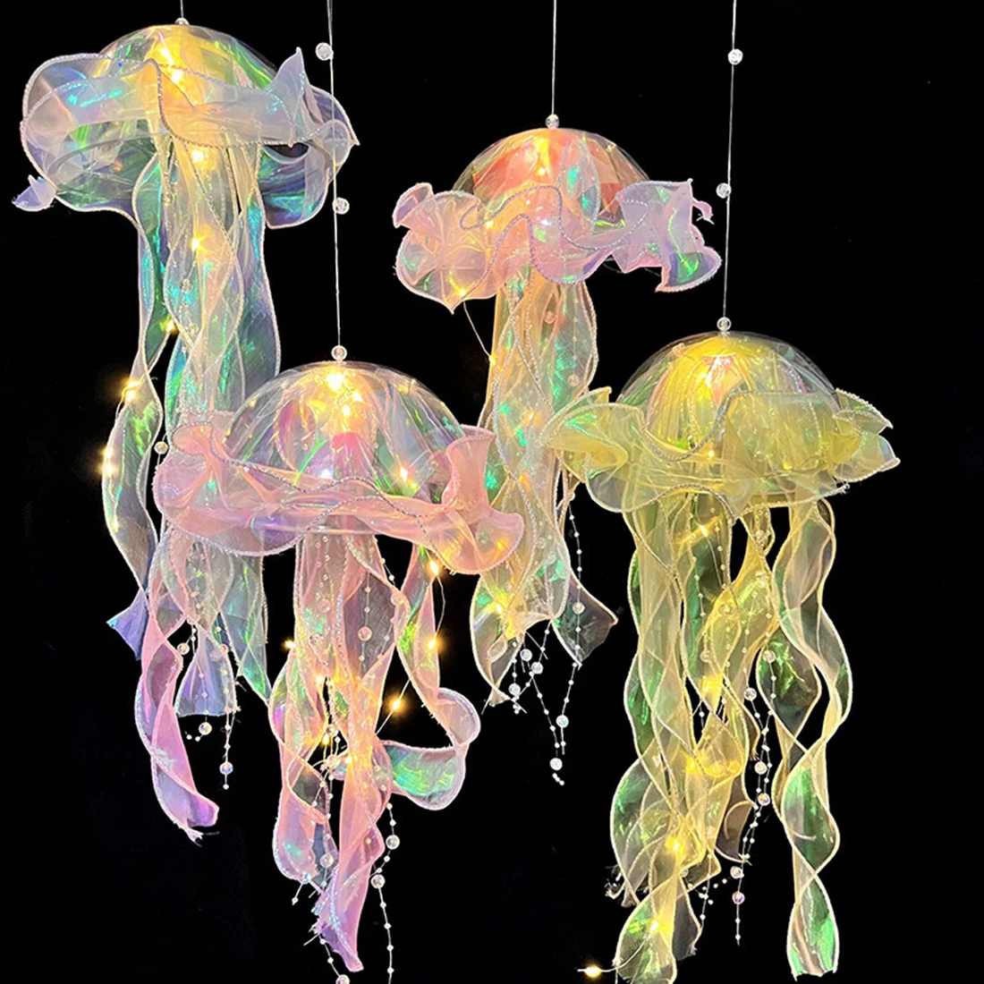 

Novelty Jellyfish Lamp Portable Flower Lamp Girl Room Atmosphere Decoration Lamp Bedroom Night Lamp Home Decoration Party Decor