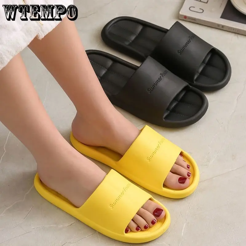WTEMPO Women Comfortable Bathroom Slipper EVA Shower Slides Sandals Pool Flip Flop Summer Anti-slip Shoes Wholesale Dropshipping