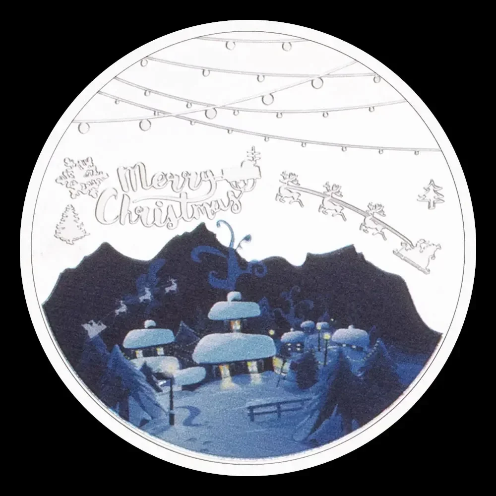 Коллекция монет с Рождеством и Новым годом сувенирный подарок рождественский