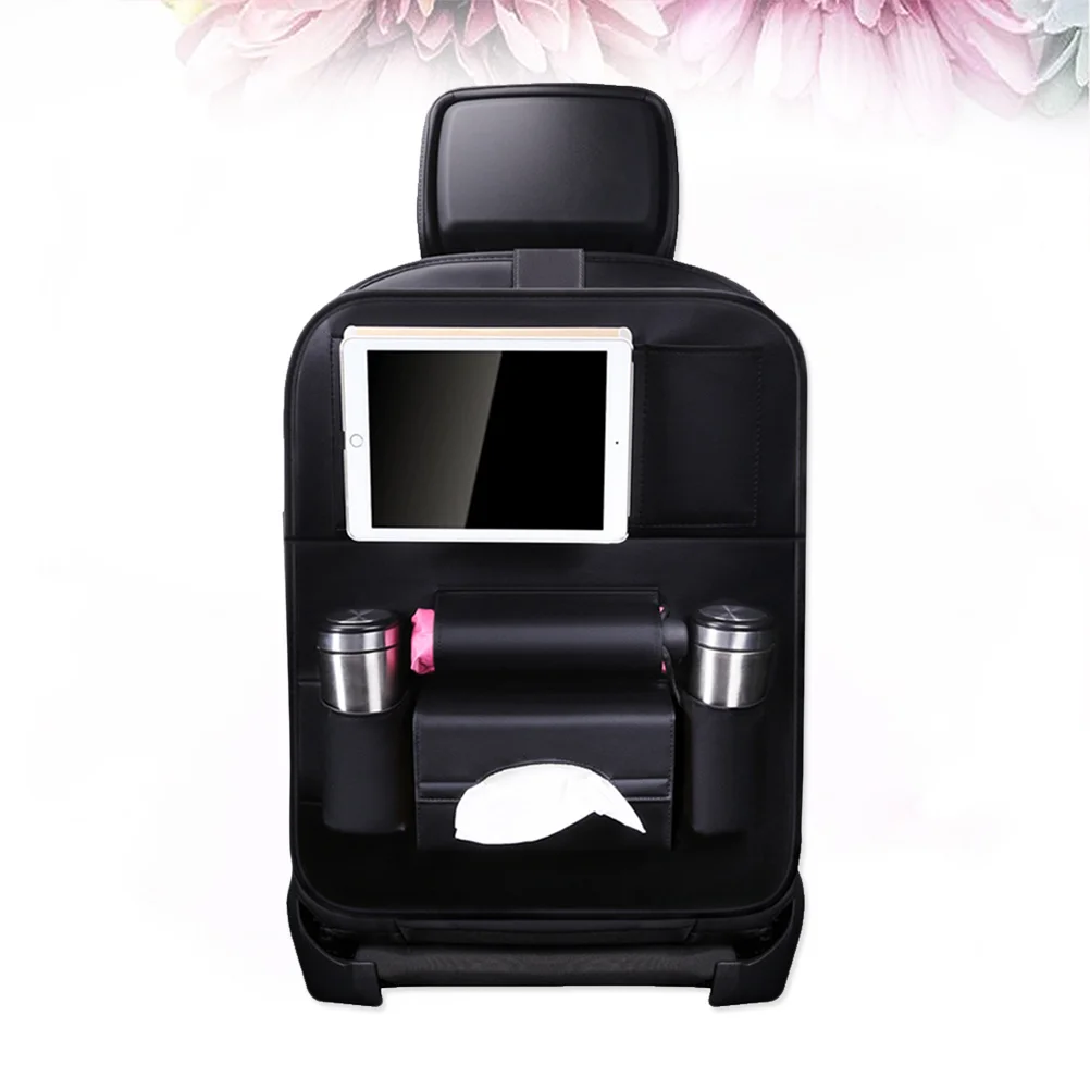 

1Pc Multi-Pocket PU Back Storage Cover for Pen Tissue Paper Tablet
