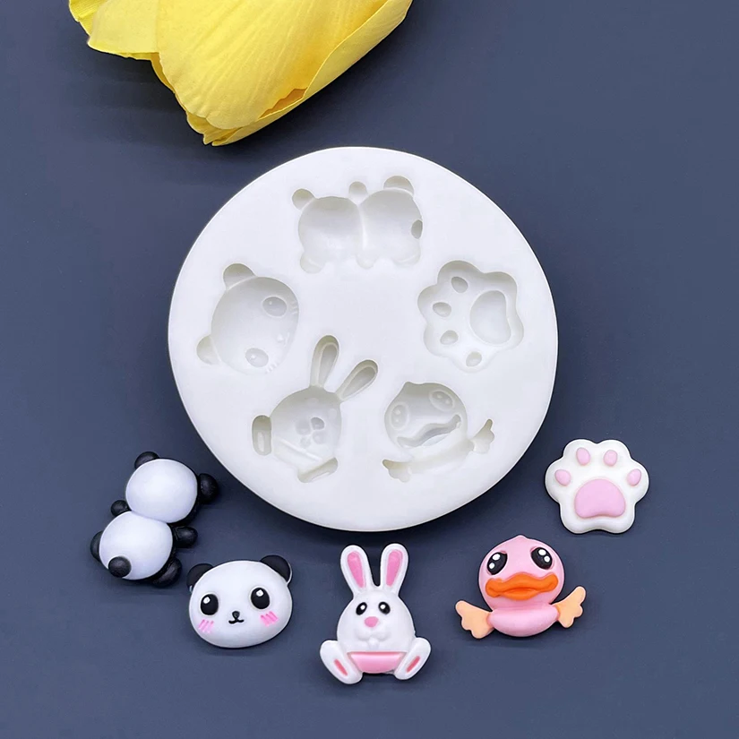 Медведь утка Кролик силиконовая форма для выпечки торта искусственные