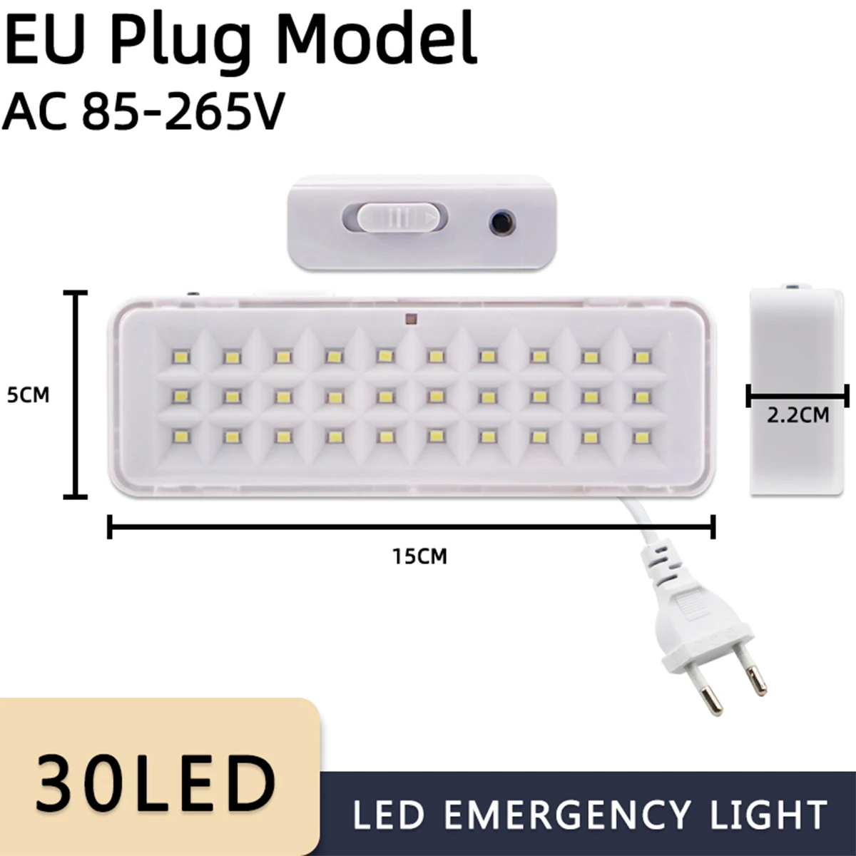 Американская/УК-штекер, светодиодное аварийное освещение, мигающий магнит, рабочий свет, перезаряжаемый для дома, USB, 30 светодиодов, бытовой, портативный, с тремя скоростями затемнения