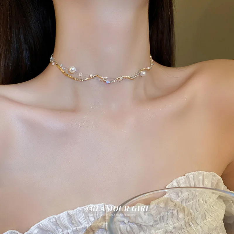 

Juno korean fashion pearl necklace for women collares para mujer collier femme colar feminino collier naszyjnik necklaces colar