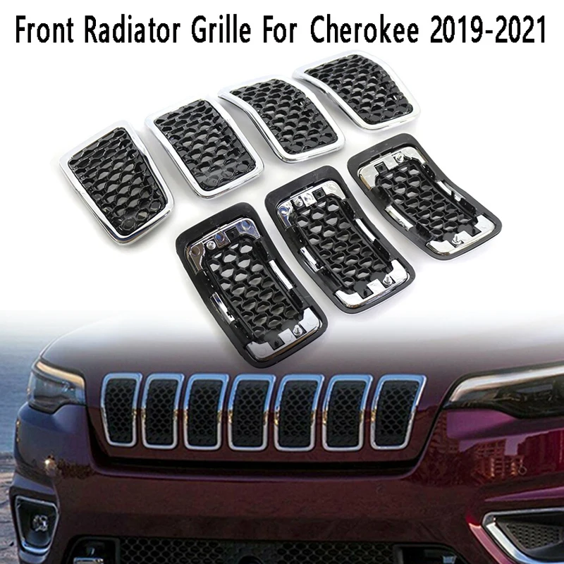 

7 шт., передняя решетка радиатора для Jeep Cherokee 2019-2021