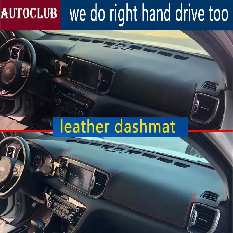 

For Kia Sportage Ql 2016 2017 2018 2019 Leather Dashmat Dashboard Cover Car Dash Mat Sunshade Carpet Pads Accessories Styling