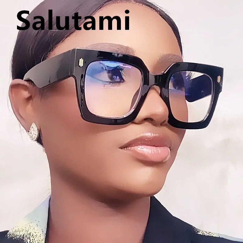 

Очки женские, квадратные, винтажные, с заклепками и черным леопардом, легкие, с антибликовым покрытием