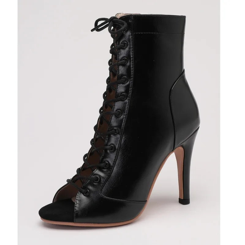 Женские сапоги на шнуровке уличные большого размера для джазовых танцев и