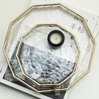 Подносы в скандинавском стиле для чайной церемонии, декоративные роскошные аксессуары для чая, зеркальные подносы для еды, закусок, Сервировочные зеркальные подносы из пла-пластика для чая