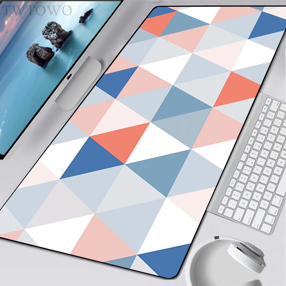 

Vintage Geometric Triangle Design Mousepad HD Custom Large MousePads keyboard pad Soft Gamer Anti-slip Carpet Mice Pad Mouse Mat
