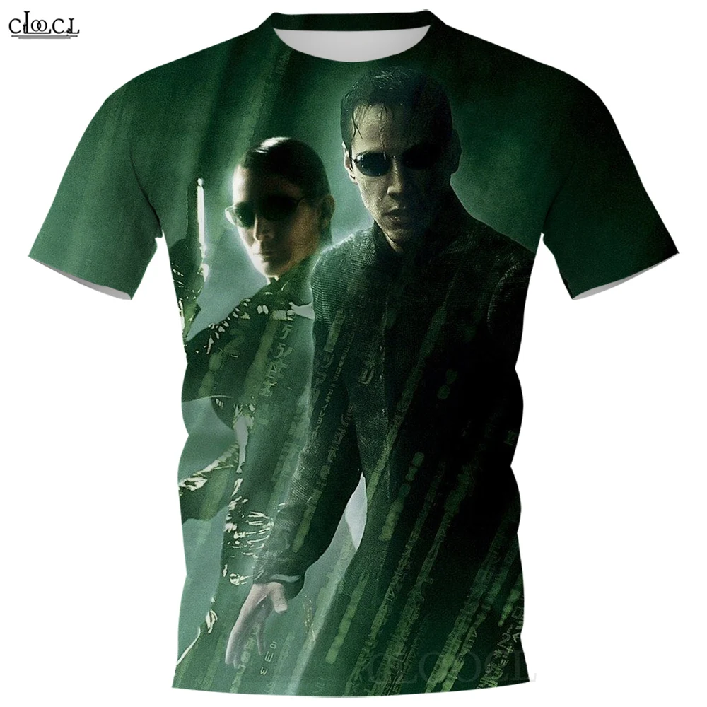 Мужская футболка CLOOCL с принтом матрицы 3D графика женские футболки коротким