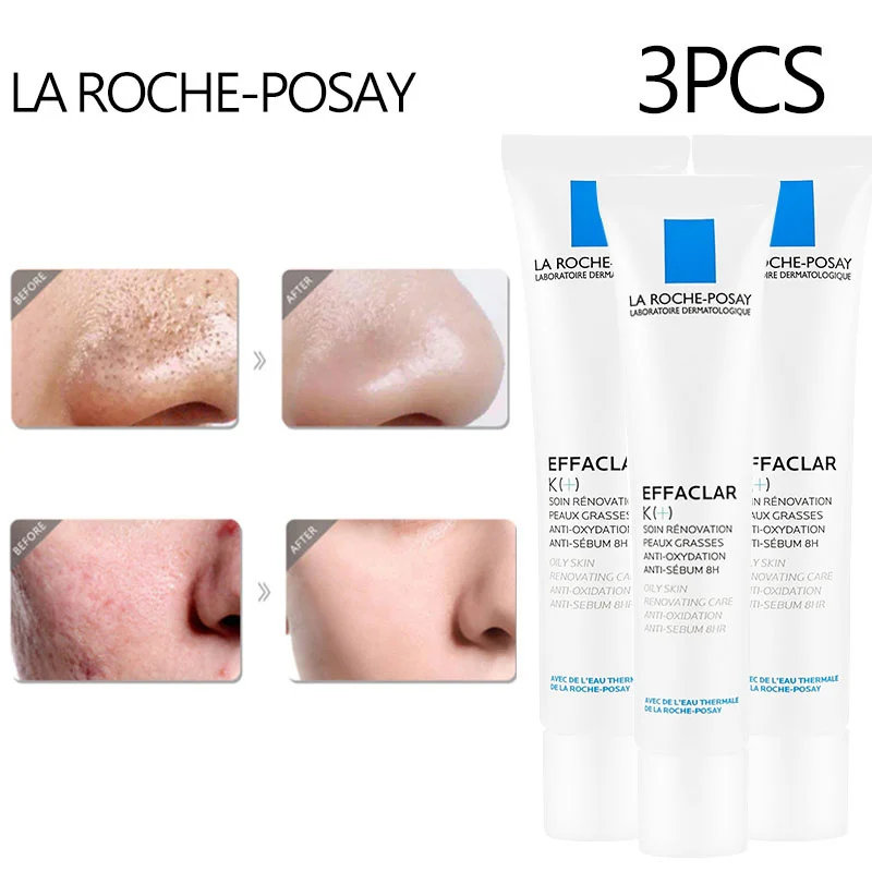

3PCS Wholesale La Roche-Posay EFFACLAR K+ Facial Acne Repair Cream Removal Pimple Blackhead Oil Control Salicylic Acid Gel