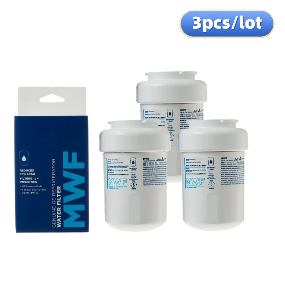 3 Pack GE MWF Refrigerator Water Filter Replacement For MWFP