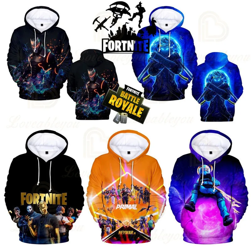 

Fortnite Battle Victory Royale Long Sleeve Tops Clothes Hero Children's Wear Kids Hoodies Game 3d Boys Girls Harajuku Sweatshirt