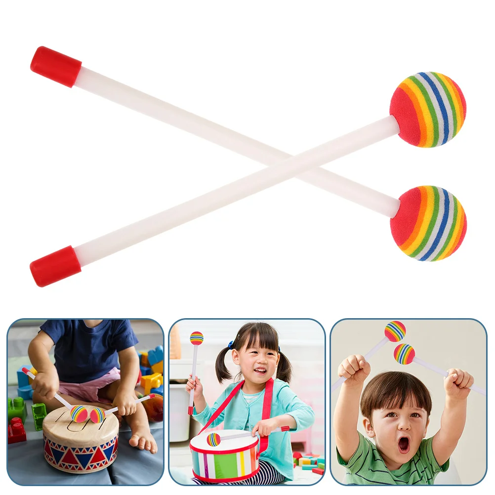 

6 Pcs Drum Sticks Kids Kids Drumsticks Rhythm Sticks Candy Cane Accessories Kids Sponge Stick Music Glockenspiel Sticks Mallets