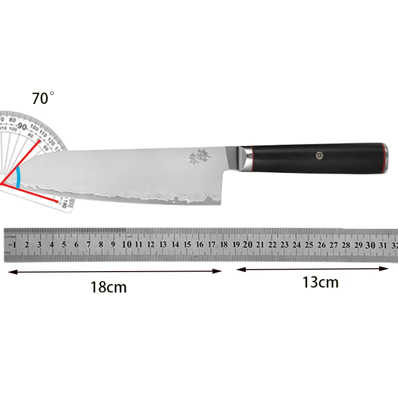 7-дюймовый нож Santoku 3-слойный стальной клинок AUS-10 лезвие шеф-повара для нарезки