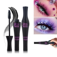 1 pc 3d fiber mascara lengthen eyelash silicone brush curving lengthening mascara quick drying long lasting makeup eye cosmetics
