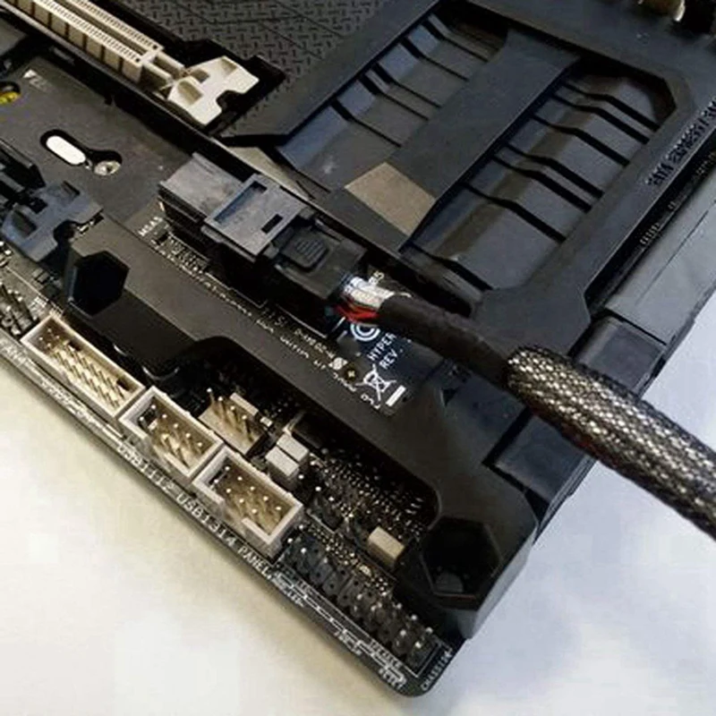 6X Встроенный кабель 12G Mini SAS HD к стандарту Великобритании 0 5 м с 15-контактным