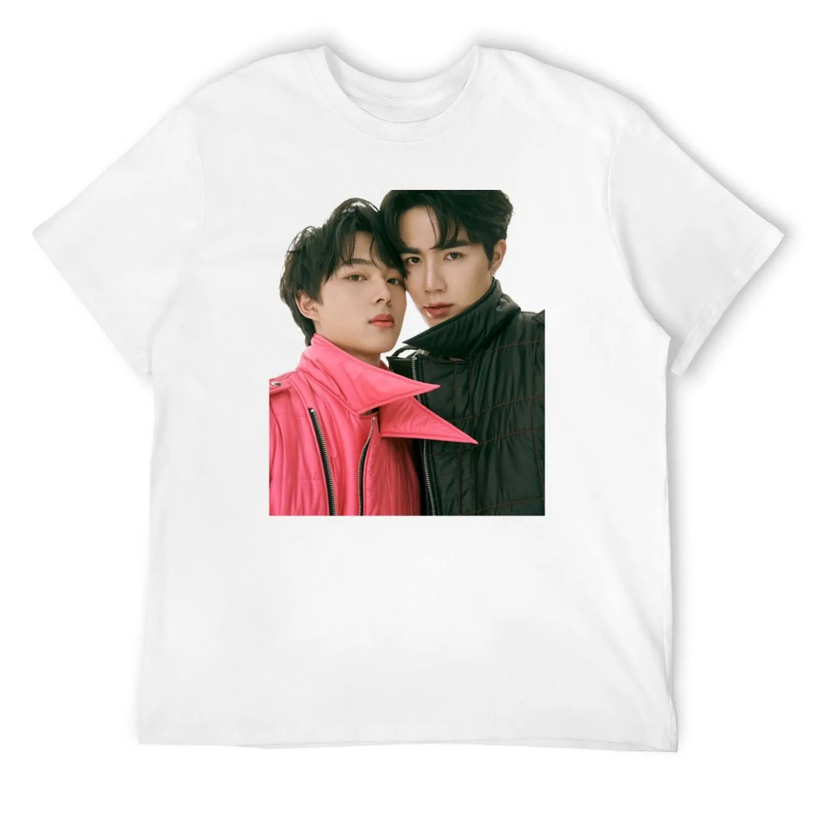 Zeenunew T-Shirt clothes cotton graphic tees plain white t shirts men