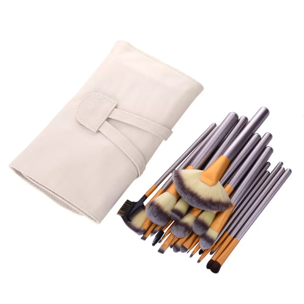 

NEW2023 24Pcs Makeup Brush Set Foundation Blush Eyeliner Lip Powder Cosmetic brushes With Leather Case Brocha de maquilla Gift F