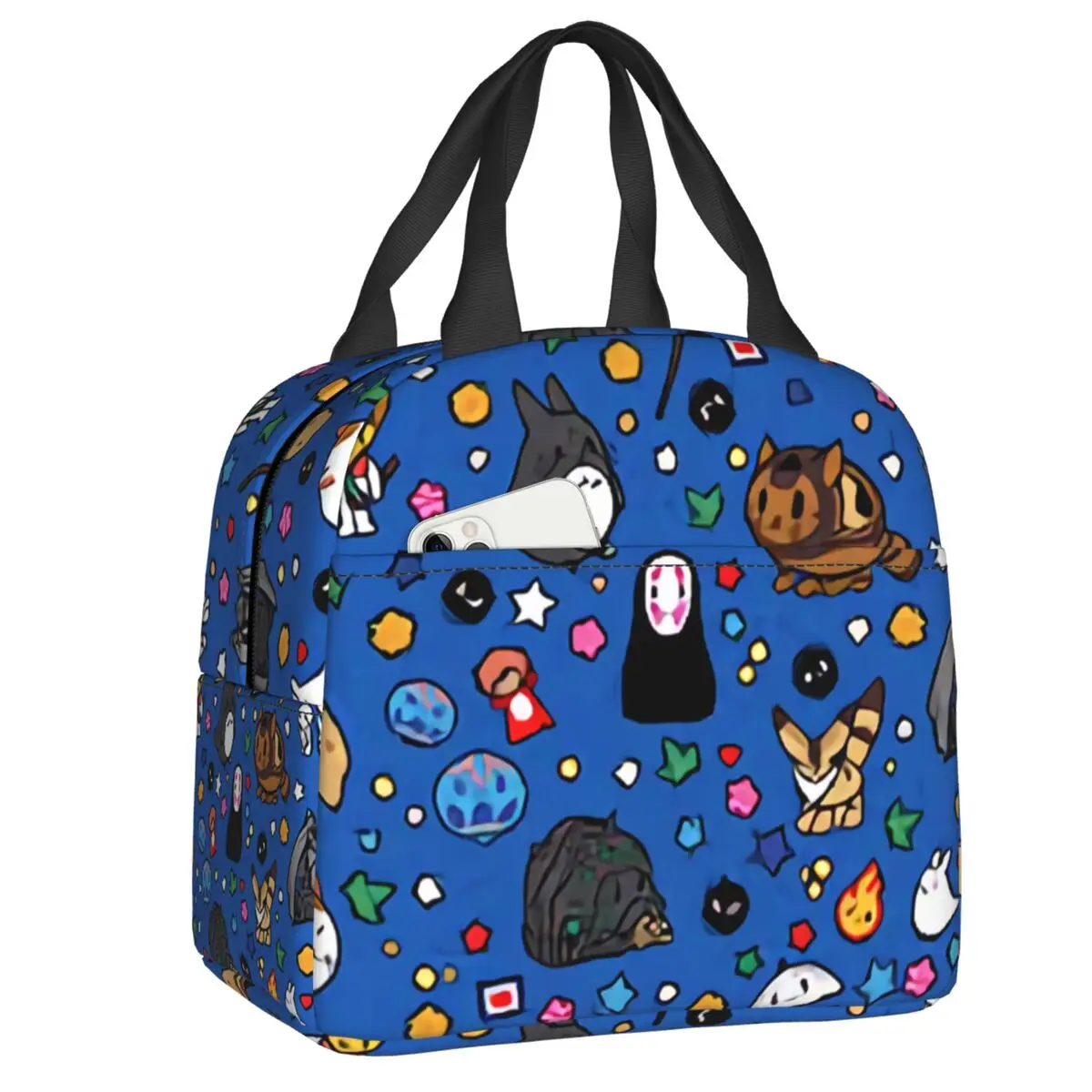 

Spirited Away Insulated Lunch Bag for Women Portable Manga Animation Miyazaki Hayao Thermal Cooler Bento Box School Children