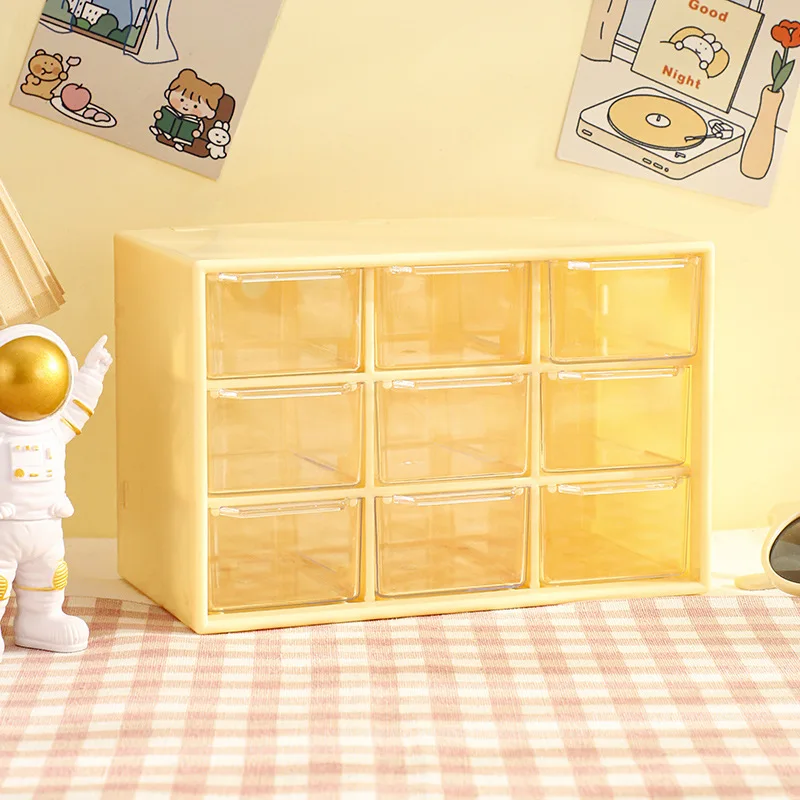 

Прозрачный настольный органайзер 9 ячеек