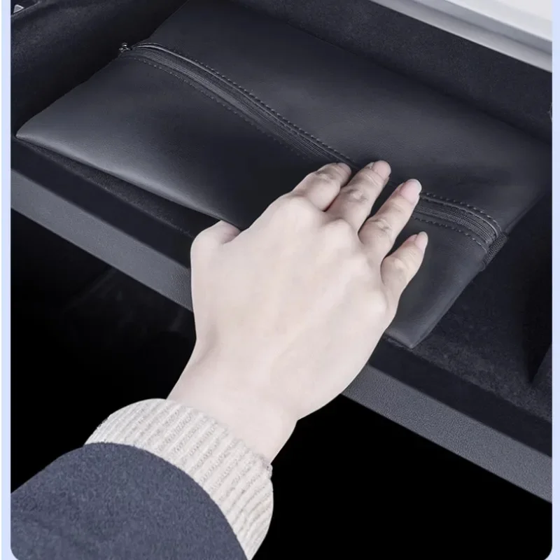 Para Tesla Modelo 3/Y/3 + Caixa De Tecido Do Carro Gaveta Escondida Pendurado Decoração Interior Acessórios