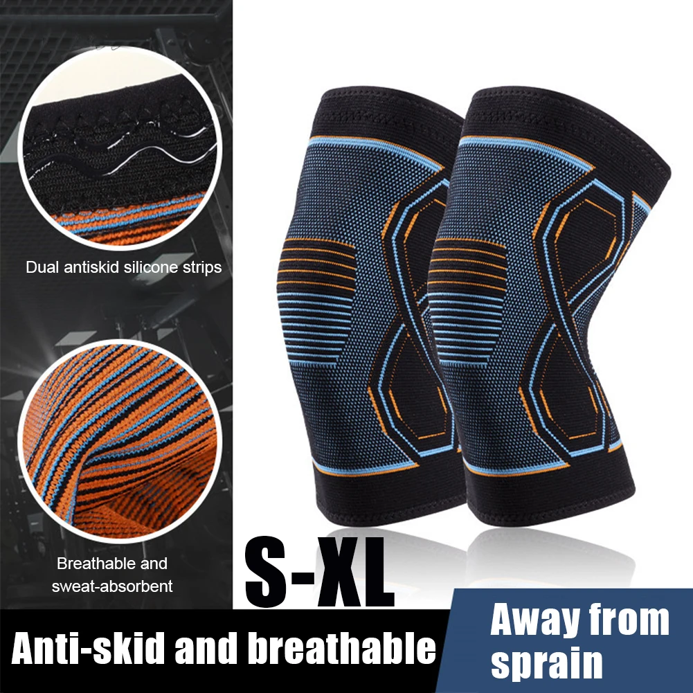 

New Running Cycling Knee Support Braces Elastic Nylon Sports Knee Pad Sleeve For Basketball Volleyball Fitness Protectoer