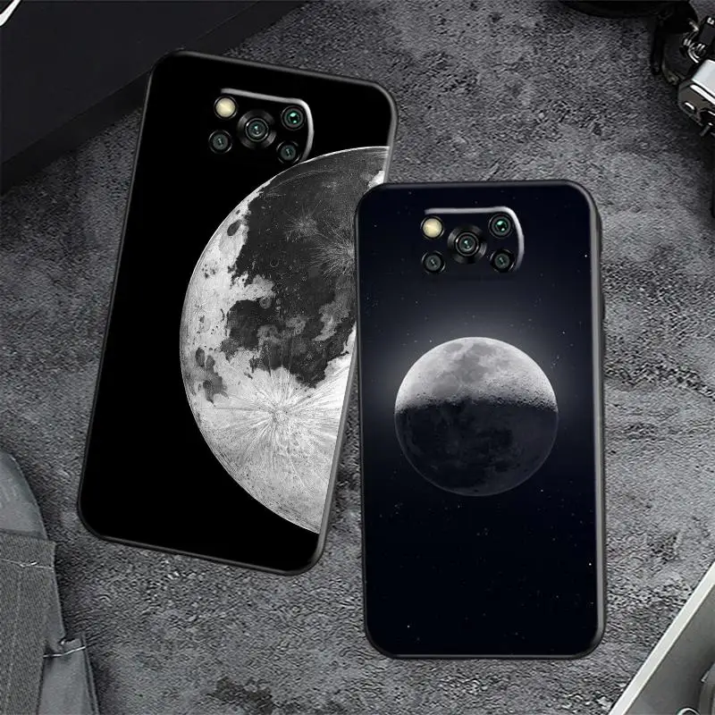 

Creative Moon Phone Case For XiaoMi 11 Pro 11 10S Lite Mi CC9 10 Pro 9SE Note CC9e Ultra W6rv Protective Android Taser