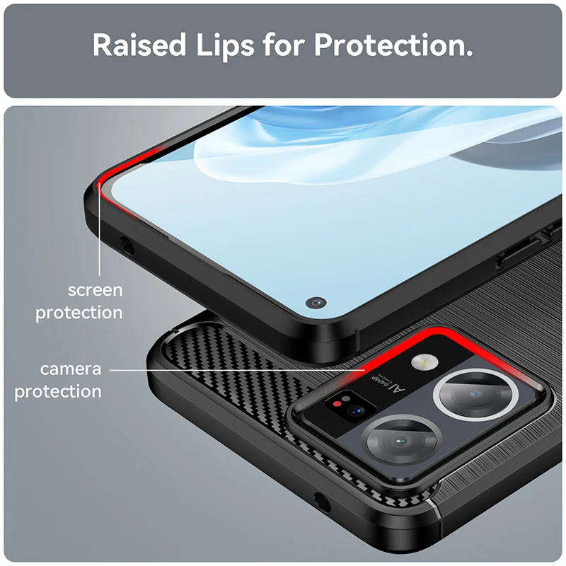 Чехол для OPPO Reno 7 4G чехол защитный задний бампер телефона противоударный мягкий