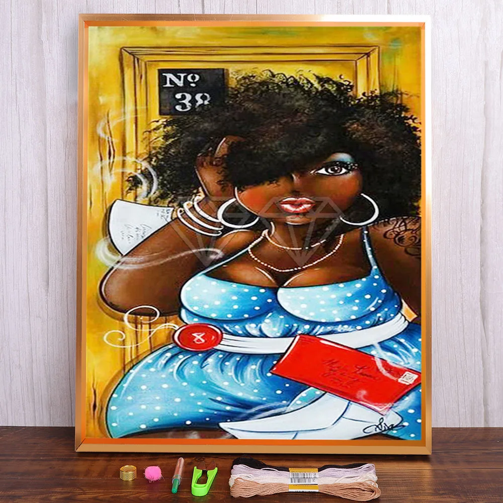 

Cartoon Sexy Fat Girl Ladies Cute Pre-Printed 11CT Cross-Stitch Patterns Embroidery DMC Threads work Knitting Design