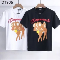 dsquared2 womenmens letter animal print stylish cotton summer top t shirts couple outfit t shirt dt906
