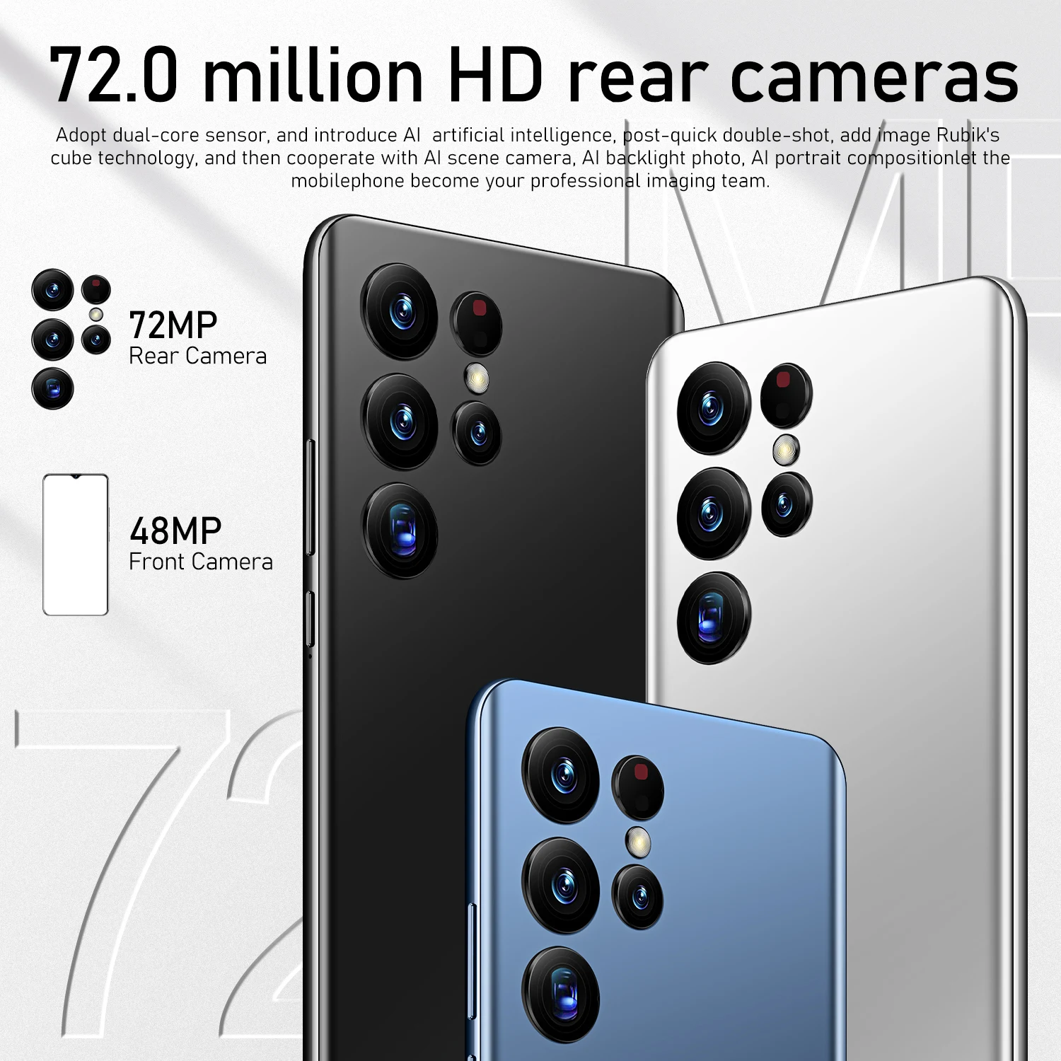 Смартфон S22 Ultra 888 + Deca Core глобальная версия экран HD de 7 3 дюймов 100% оригинал 16 go 1T Android