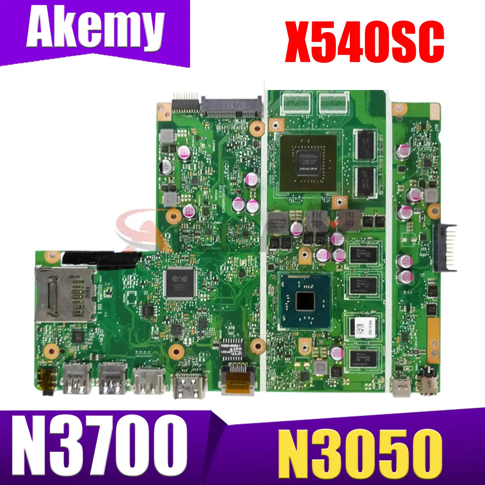 

X540SC Mainboard For ASUS X540SC X540S Laptop Motherboard N3700 N3050 CPU 4G Memory N15V-GL1-KA-A2 Graphics Card 100% Test