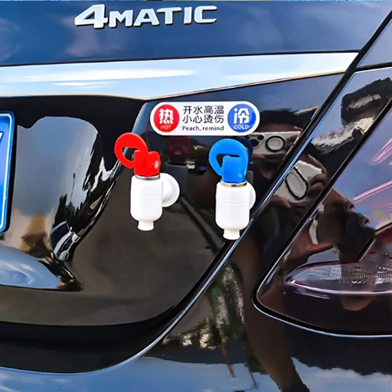 3 шт. забавный диспенсер для воды в форме автомобиля наклейка на хвост знаки