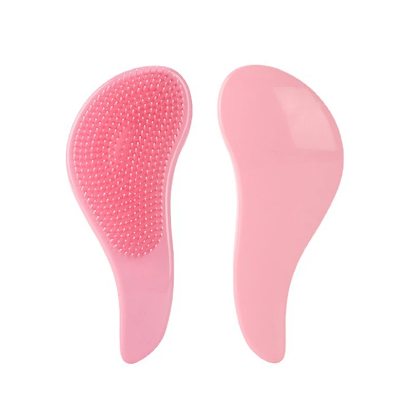 

Hand Grip Magic Anti-static Hair Brush Handle Tangle Detangling Comb Shower Electroplate Massage Comb Salon Hair Styling Tool