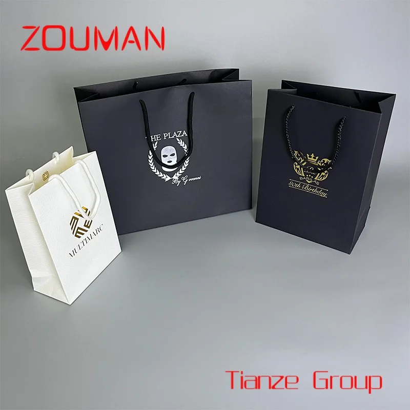 Пользовательский принт вашего собственного логотипа белый коричневый крафт