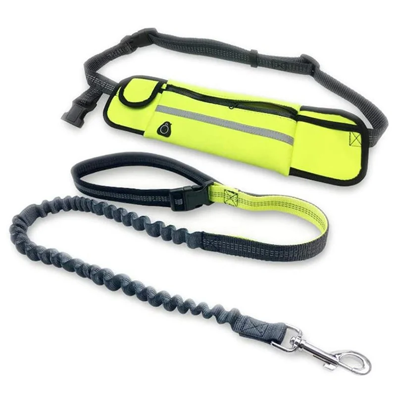 

Pets Dog Leashes with Bag Running Hands Free Reflective Full Function Portable Waist Bag Collar Rope Dogs Leash Free Ship