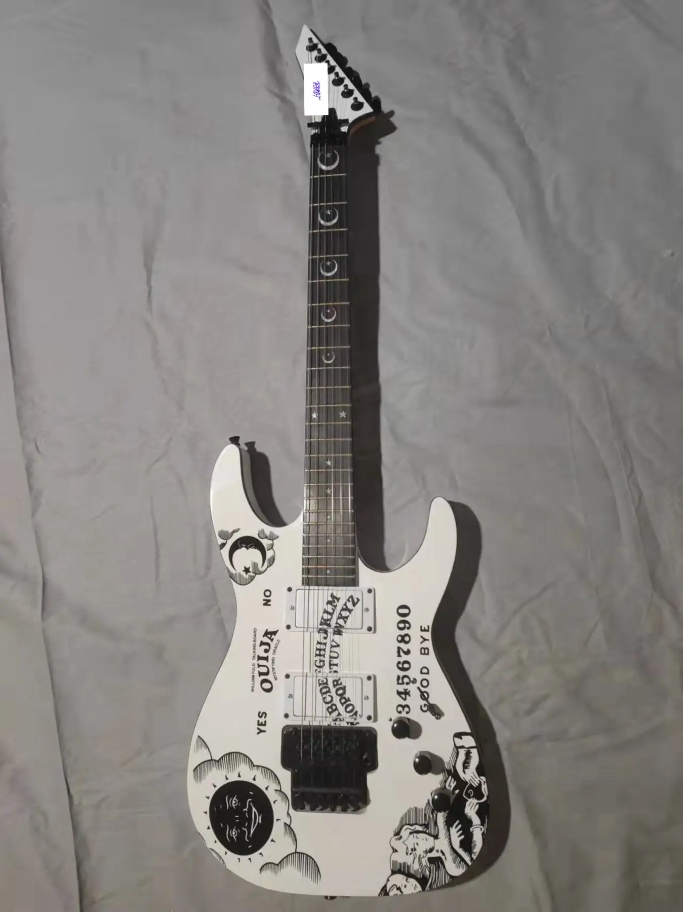 

Изображение солнца, высококачественный пикап, физическая фотография, фингерборд с пентаграммой, Высококачественная электрическая гитара