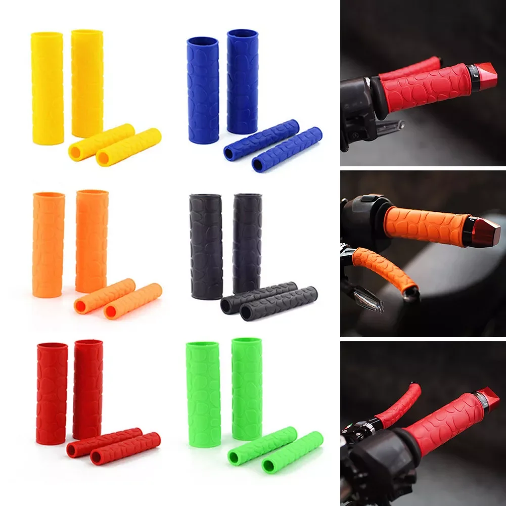 

Pairs Universal Motorcycle Handlebar Grip Brake Clutches Lever Cover Protector Soft Rubber Bar Brake Handle Silicone Sleeve
