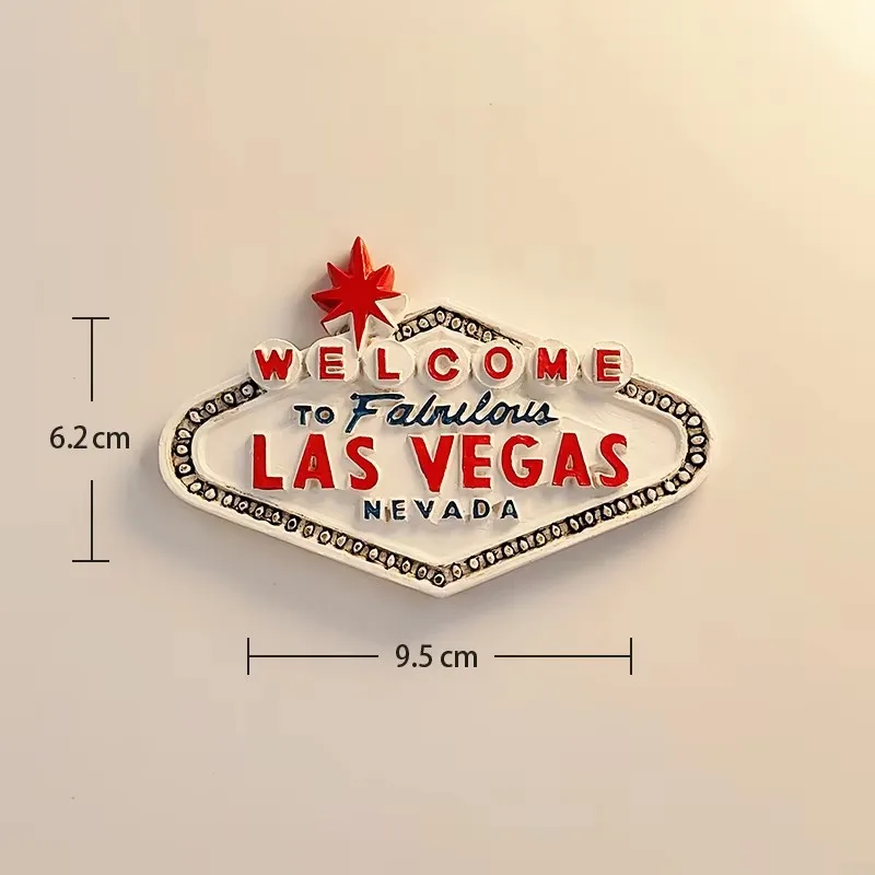 Фото Америка, Вегас, вывеска из лампы, 3D стереоскопическая, сувениры для туризма, живопись из смолы, украшение дома, коллекция, магнит на мосту №4