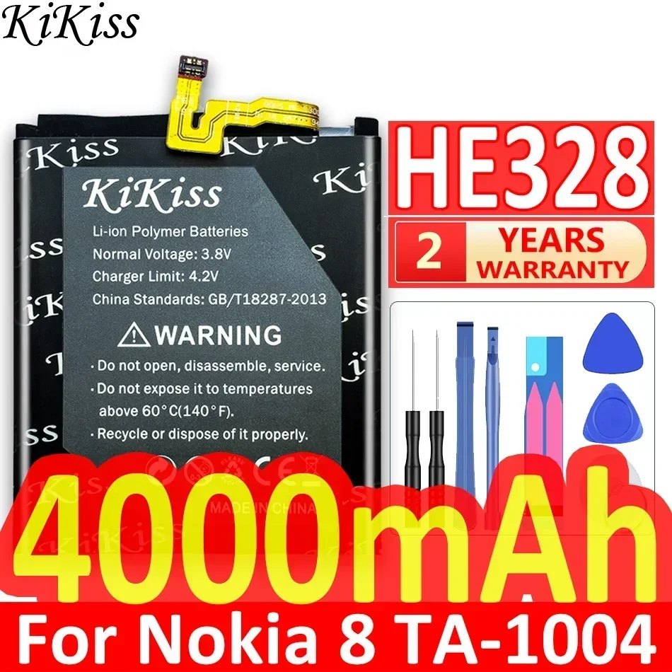 Аккумулятор KiKiss HE328 4000 мАч большой мощности для Nokia 8 аккумулятора мобильного