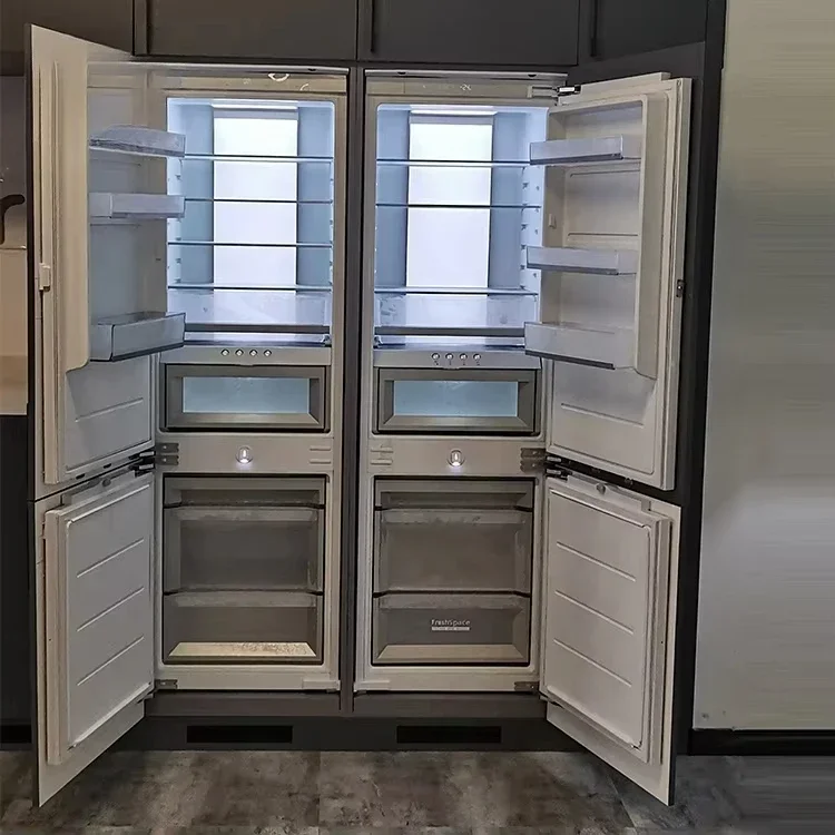 Фото Haushalts-Gefrier schrank im modernen Stil nebeneinanderカebaut Kühlschrank Gefrier schrank Kühlschrank №1