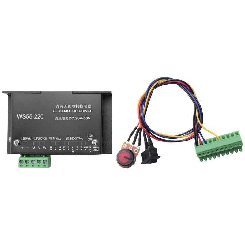 

WS55-220 BLDC Motor Driver Controller For CNC Brushless Spindle Motor DC 48V 500W