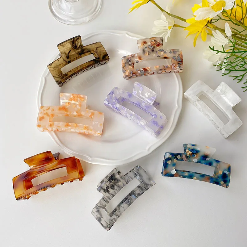 

2022 New Claw Clip for Women Tough Colorful Plastic Hair Claw Large Size Hair Clamps Claw Clip Crab Chic Hair Accessories Gift