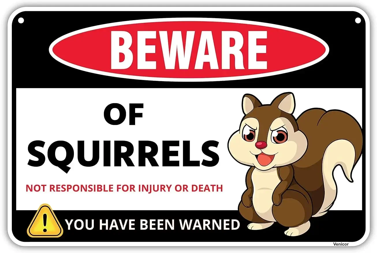 Декоративная вывеска с белкой — 8x12 дюймов забавные подарки для влюбленных