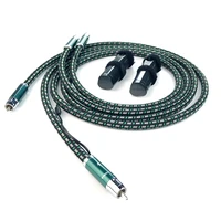 pair colombia rca to rca silver plated hifi audio cable rca plug with 72v battery for amplifier cd player