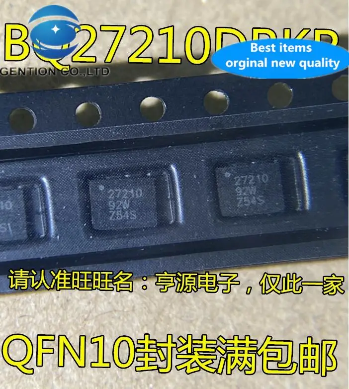 10pcs 100% orginal new  BQ27210 BQ27210DRKR Silkscreen 27210 QFN10 Battery Power Management