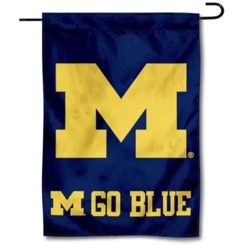 Фото Мичиган Wolverines Premium Garden Flag 12X18 дюймов Wolverines «Go Blue» флаг для сада