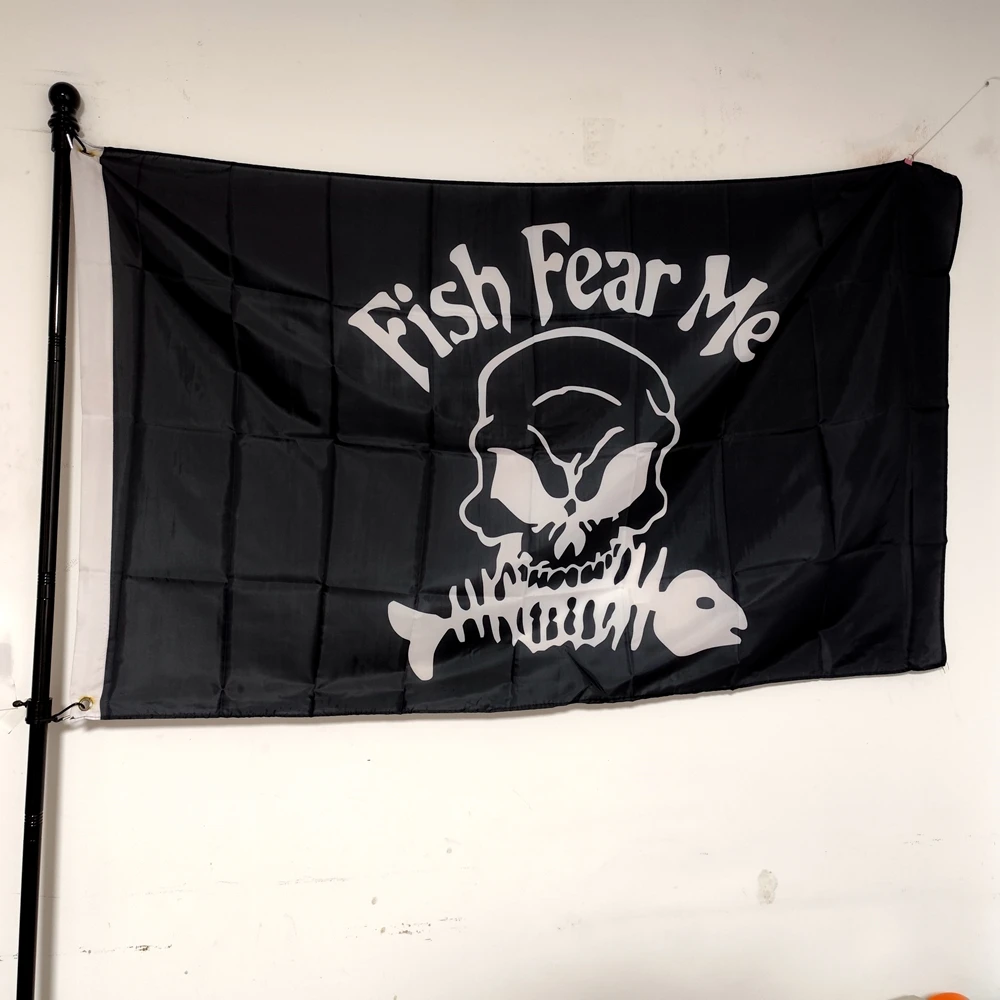 Рыба страх мне флаг пиратский с черепом украшение для спальни уличный декор 90x150
